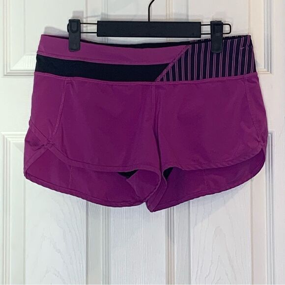 Lululemon Run Speed Short Size 6 Ultra Violet/Quill - Picture 1 of 11